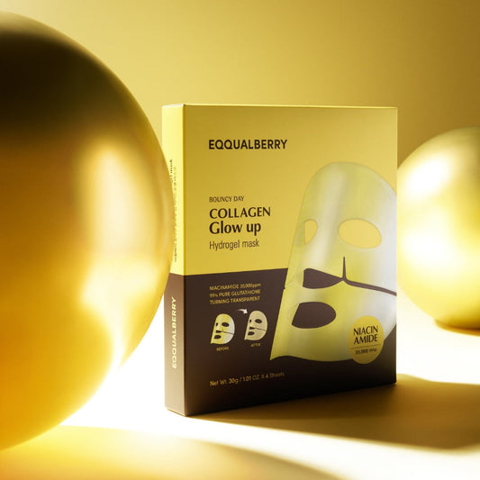 Collagen Glow Up Hydrogel Mask - Pack Of 4 Masks-EQQUALBERRY-HBYTALA