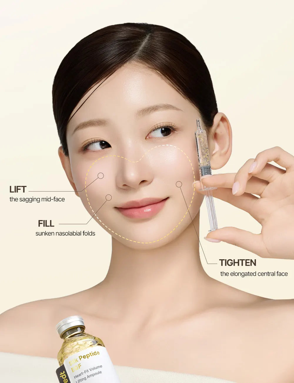Silk Peptide EGF Heart Fit Volume Lifting Ampoule 40ml