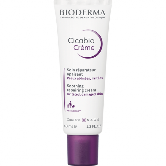 Bioderma Cicabio Creme Repairing soothing cream - irritated damaged skin baby children adult 40ML