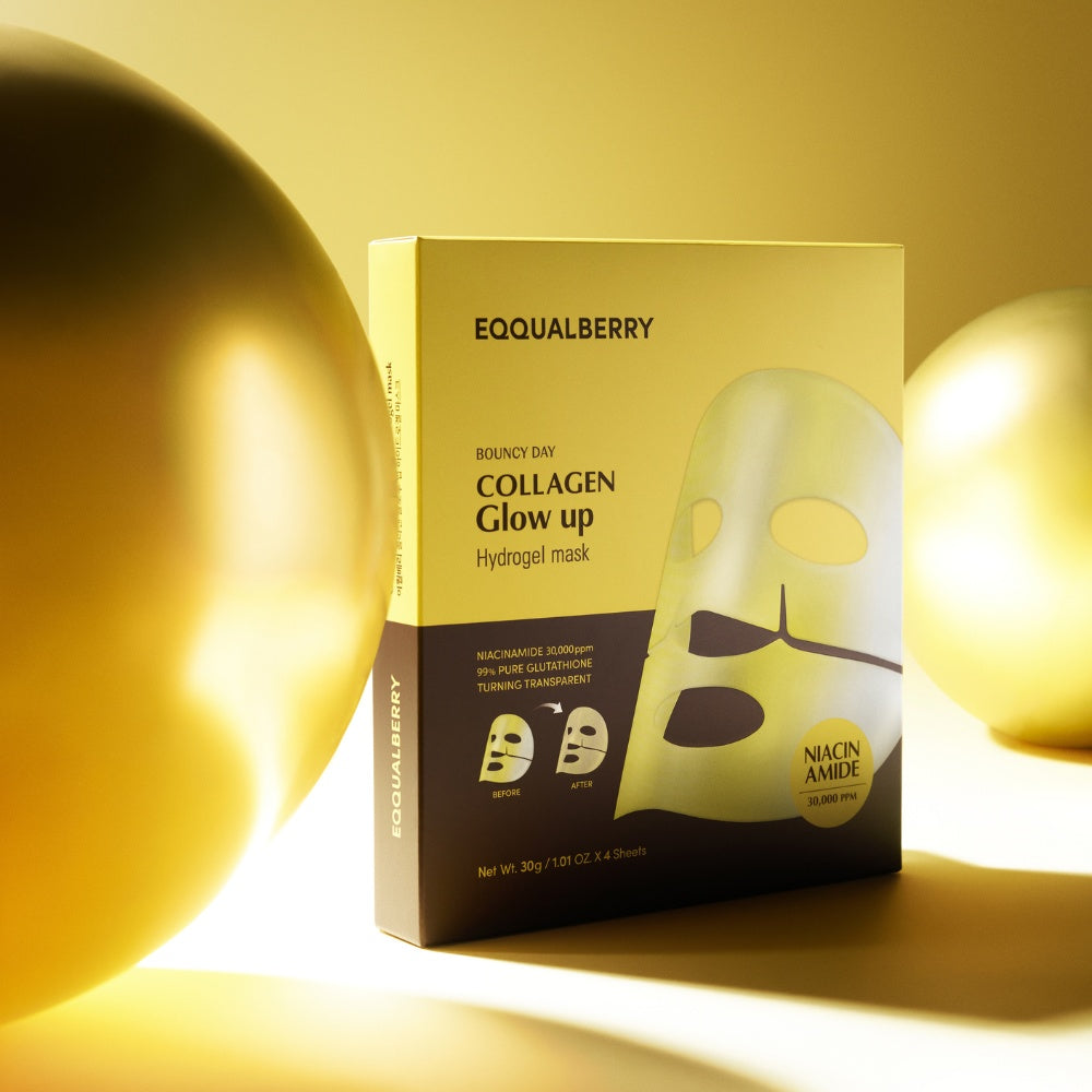 Collagen Glow Up Hydrogel Mask - Pack Of 4 Masks-EQQUALBERRY-HBYTALA