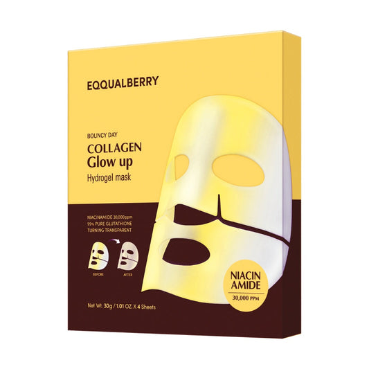 Collagen Glow Up Hydrogel Mask - Pack Of 4 Masks-EQQUALBERRY-HBYTALA