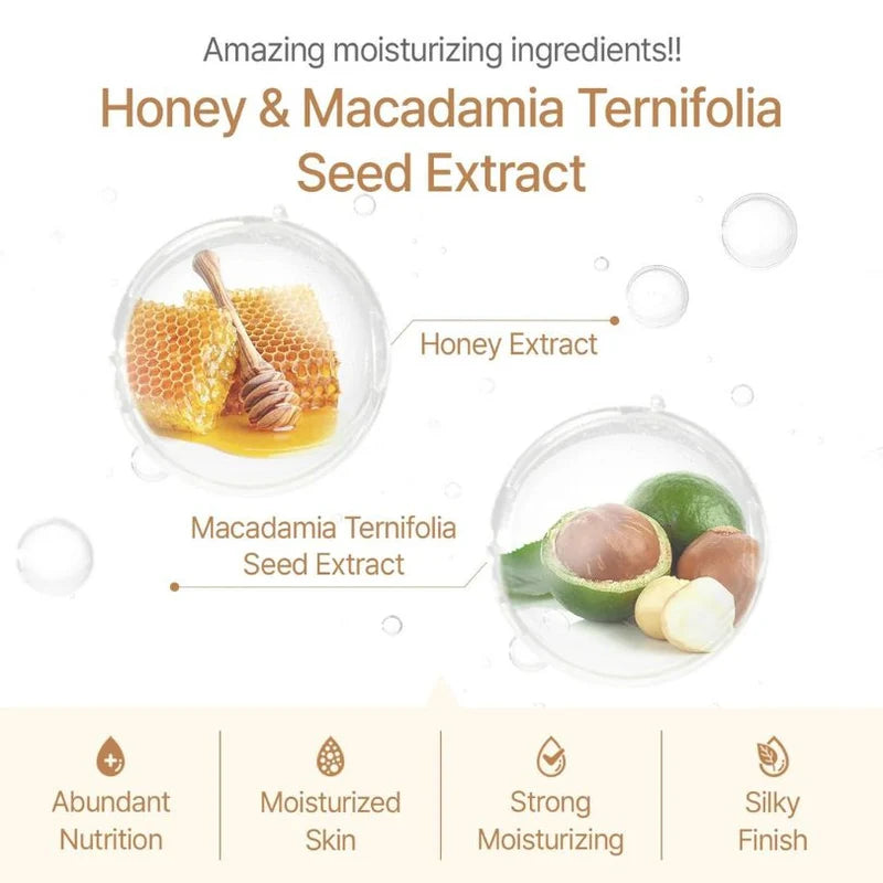 Honey & Macadamia Pure Body Lotion - 500ml - Baby Powder